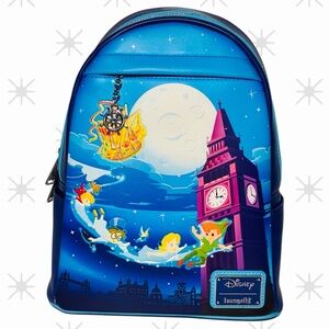 Loungefly Disney Peter Pan Characters Glow in the Dark Mini backpack bag purse